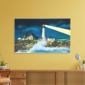 Aussicht auf das Leuchtturm Portland Head auf Casc Leinwanddruck (Insitu (Wohnzimmer))