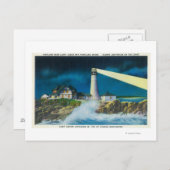 Aussicht auf das Leuchtturm Portland Head auf Casc Postkarte (Vorne/Hinten)