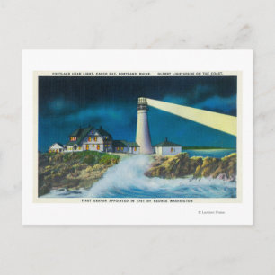 Aussicht auf das Leuchtturm Portland Head auf Casc Postkarte