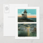 Aussicht auf das Leuchtturm von Brant Point Postkarte (Vorne/Hinten)
