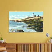 Aussicht auf das Leuchtturm von Pemaquid Leinwanddruck (Insitu (Wohnzimmer))