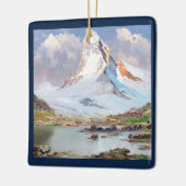 Aussicht auf das Matterhorn, Weihnachtsbaum Keramikornament (Links)