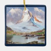 Aussicht auf das Matterhorn, Weihnachtsbaum Keramikornament (Vorderseite)
