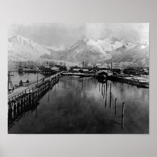Aussicht auf das Meer in Valdez, Alaska-Foto Poster (Vorne)