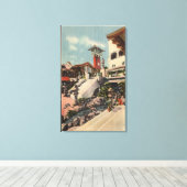 Aussicht auf das Mission Inn & Oriental Court Leinwanddruck (Insitu (Holzboden))