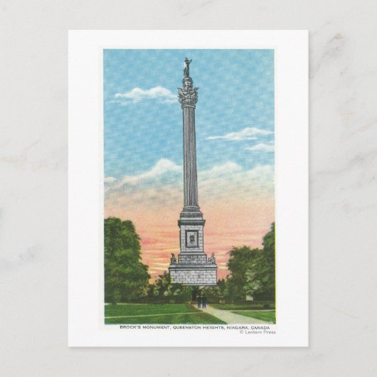Aussicht auf das Monument Brock Postkarte (Vorderseite)
