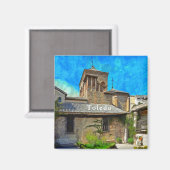 Aussicht auf das Museum El Greco in Toledo Magnet (Vorderseite/Rückseite)