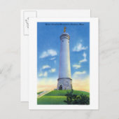 Aussicht auf das Myles Standish Monument Postkarte (Vorne/Hinten)