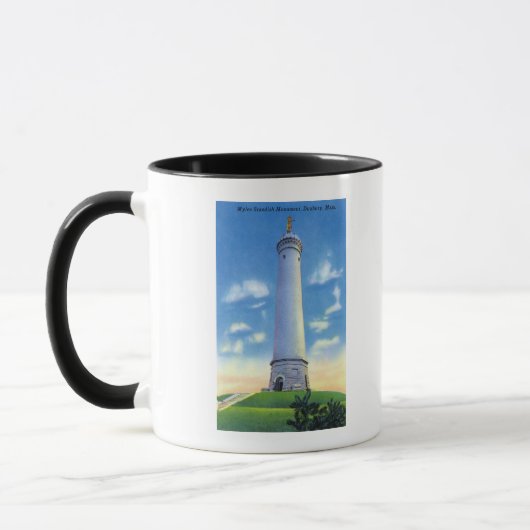 Aussicht auf das Myles Standish Monument Tasse (Links)