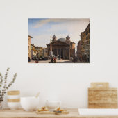Aussicht auf das Pantheon, Rom Poster (Küche)