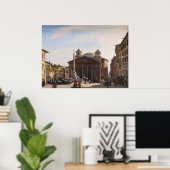 Aussicht auf das Pantheon, Rom Poster (Heimbüro)