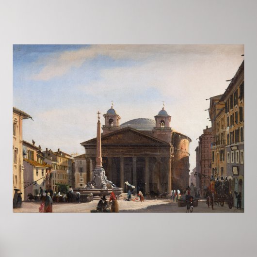Aussicht auf das Pantheon, Rom Poster (Vorne)
