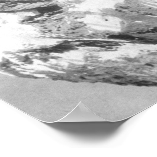 Aussicht auf das Paradies Camp und den Berg Rainie Poster (Ecke)