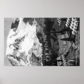 Aussicht auf das Paradies Camp und den Berg Rainie Poster (Vorne)