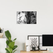 Aussicht auf das Paradies Camp und den Berg Rainie Poster (Heimbüro)