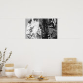 Aussicht auf das Paradies Camp und den Berg Rainie Poster (Küche)