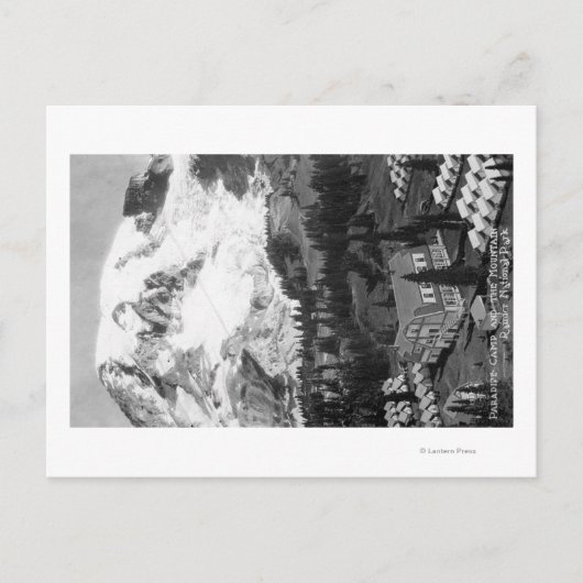 Aussicht auf das Paradies Camp und den Berg Rainie Postkarte (Vorderseite)