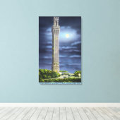 Aussicht auf das Pilgerdenkmal in der Nacht Leinwanddruck (Insitu (Holzboden))