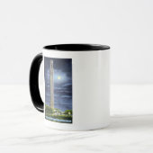 Aussicht auf das Pilgerdenkmal in der Nacht Tasse (Vorderseite Links)