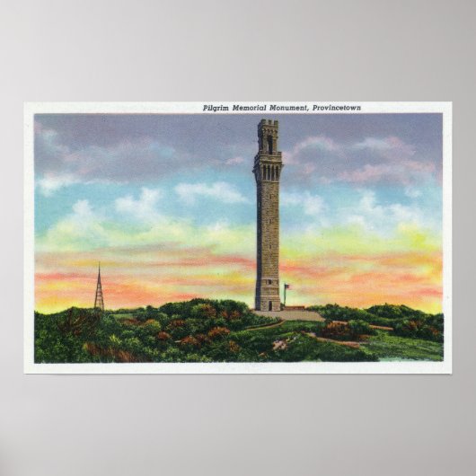 Aussicht auf das Pilgerdenkmal in der Provinz Poster (Vorne)