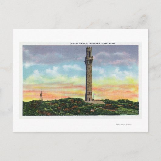 Aussicht auf das Pilgerdenkmal in der Provinz Postkarte (Vorderseite)