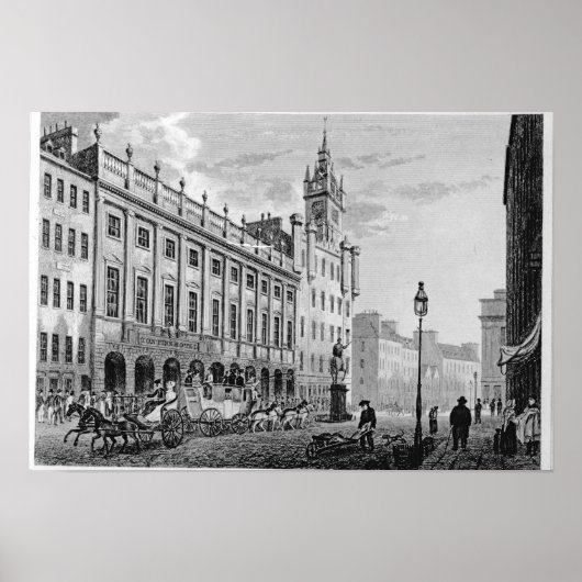 Aussicht auf das Rathaus, Exchange, Glasgow Poster (Vorne)