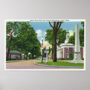 Aussicht auf das Rathaus und das Paterson Monument Poster