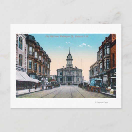 Aussicht auf das Rathaus von Washington St. Postkarte (Vorderseite)