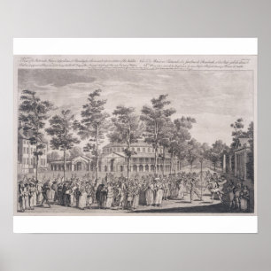 Aussicht auf das Rotunda, Ranelagh House, an einem Poster