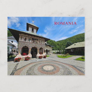 Aussicht auf das rumänische Kloster auf Postkarte