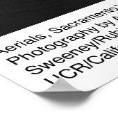 Aussicht auf das Sacramento-Tal von Ansel Adams Poster (Ecke)