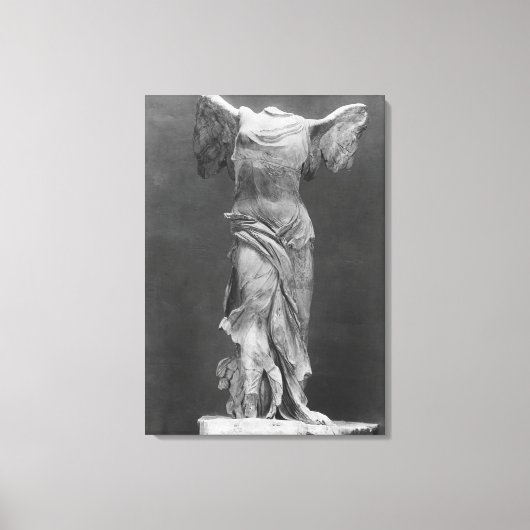 Aussicht auf das Samothrace im Louvre-Museum Leinwanddruck (Vorderseite)