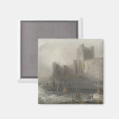 Aussicht auf das Schloss Carrifergus Magnet (Vorderseite/Rückseite)