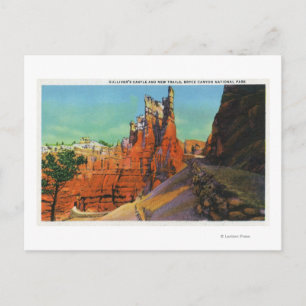 Aussicht auf das Schloss Gulliver auf den neuen We Postkarte