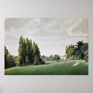 Aussicht auf das Schloss in der Nähe der Steinbrüc Poster