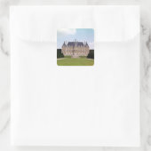 Aussicht auf das Schloss Quadratischer Aufkleber (Tasche)