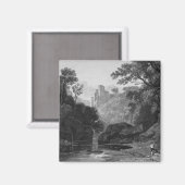 Aussicht auf das Schloss Roslin Magnet (Vorderseite/Rückseite)
