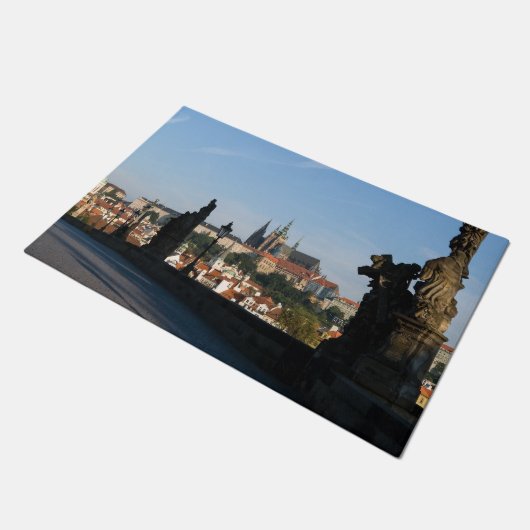 Aussicht auf das Schloss von der Karlsbrücke in Pr Fußmatte (Schrägansicht)