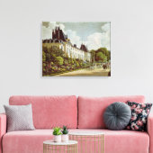 Aussicht auf das Schloss von Malmaison Leinwanddruck (Insitu (Wohnzimmer))