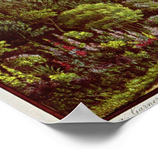 Aussicht auf das Schloss von Malmaison Poster (Ecke)