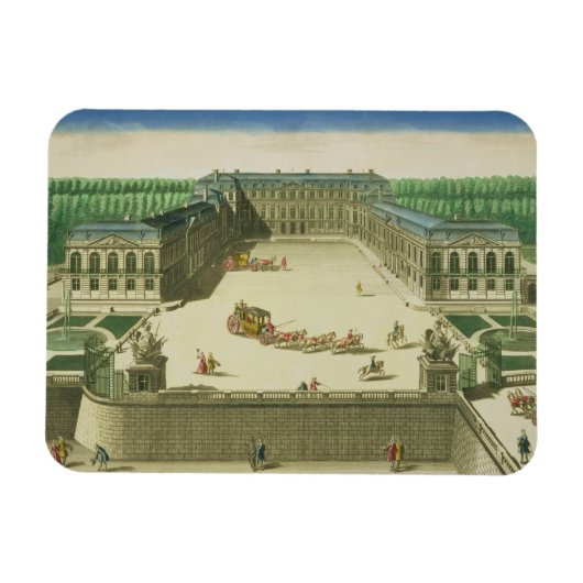 Aussicht auf das Schloss von St. Cloud, eingravier Magnet (Horizontal)