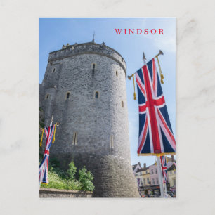 Aussicht auf das Schloss Windsor Postkarte