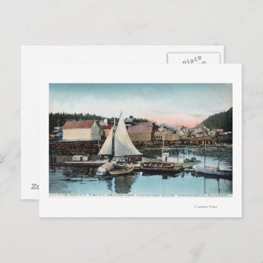 Aussicht auf das Schwimmbecken Postkarte (Vorne/Hinten)