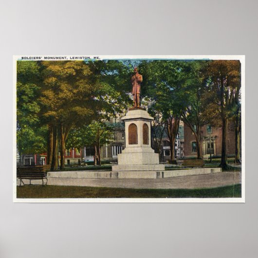 Aussicht auf das Soldaten-Denkmal Poster (Vorne)