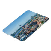 Aussicht auf das Stadtzentrum von Riga von oben Magnet (Linke Seite)