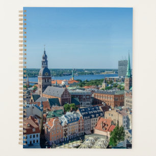 Aussicht auf das Stadtzentrum von Riga von oben Planer