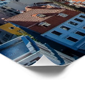 Aussicht auf das Stadtzentrum von Riga von oben Poster (Ecke)