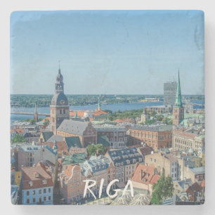 Aussicht auf das Stadtzentrum von Riga von oben Steinuntersetzer
