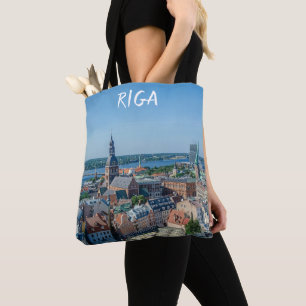 Aussicht auf das Stadtzentrum von Riga von oben Tasche