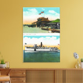 Aussicht auf das Strandbad von Cliff Leinwanddruck (Insitu (Wohnzimmer))